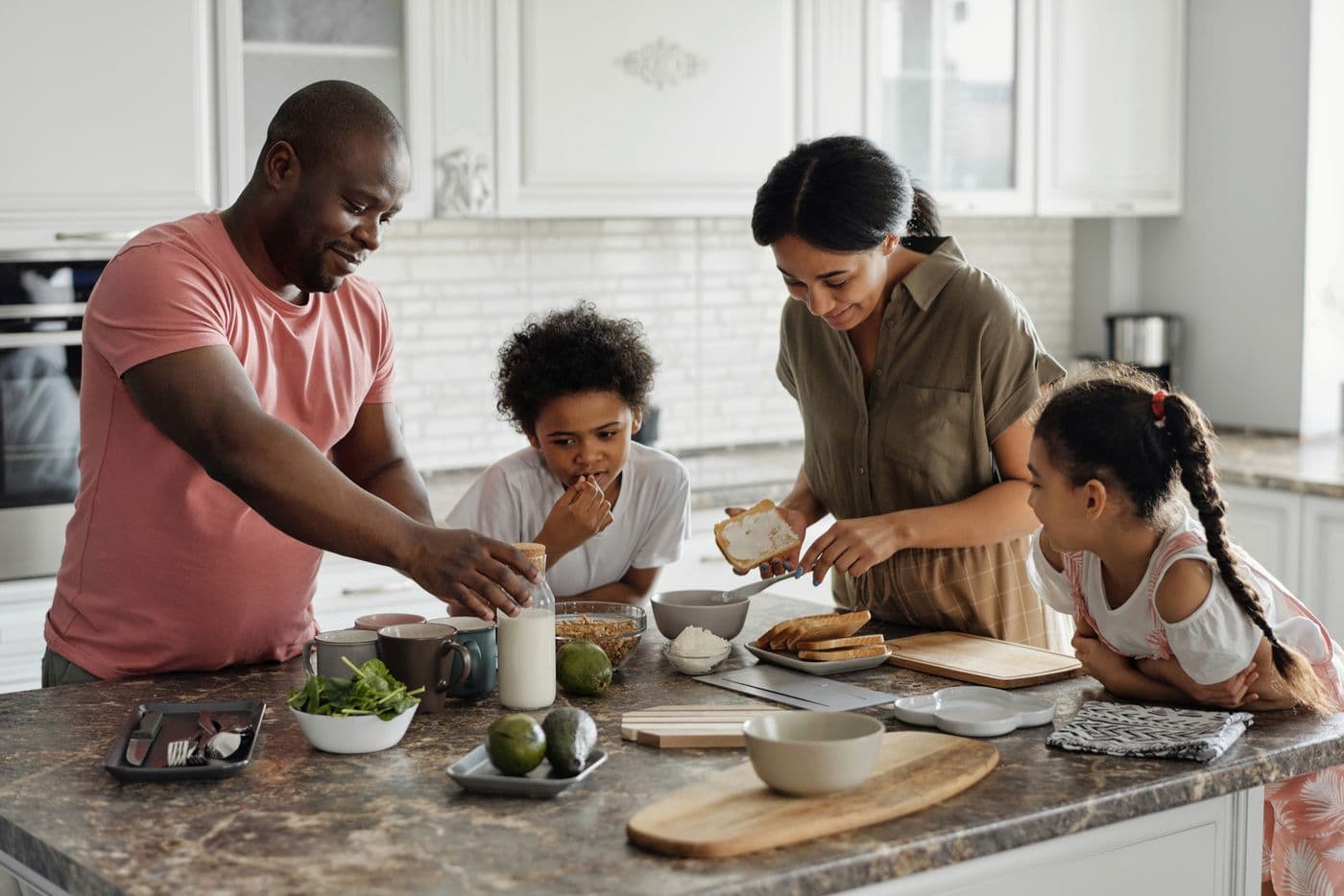 A family at home together